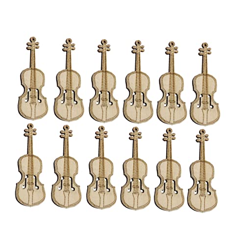 Beaupretty 12 Stück Teiliges Mini Holz Violinendekor Realistische Kleine Musikinstrumente für Puppenhaus Verschleißfest Umweltfreundlich Europäischer Stil als Mini Haus Zubehör und von Beaupretty