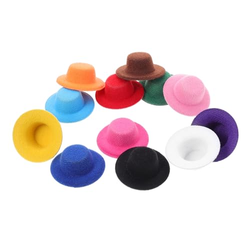 Beaupretty 12 Stück Teiliges Mini Hut Bunt Weiche Miniatur Herren Hüte aus Hautfreundlichem Material DIY Bastel Dekoration für Puppenhaus Fenster Wand Party und Wohnaccessoires von Beaupretty