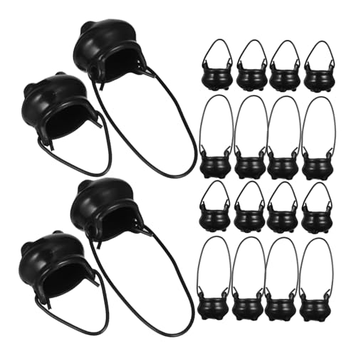 Beaupretty 12 Stück Teiliges Mini Mini-Kessel Kunststoff Realistische Miniatur Töpfe mit Henkel Vielseitig für Puppenhaus Dekoration Halloween Basteln Party Deko Feengarten Accessoires und von Beaupretty