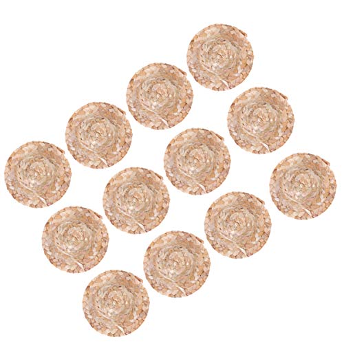 Beaupretty 12 Stück Teiliges Mini Strohhüte für Puppen Handgemachte Dekoration für DIY Projekte Breitrandige Woven Kappen für Bastelarbeiten für Bastelideen von Beaupretty