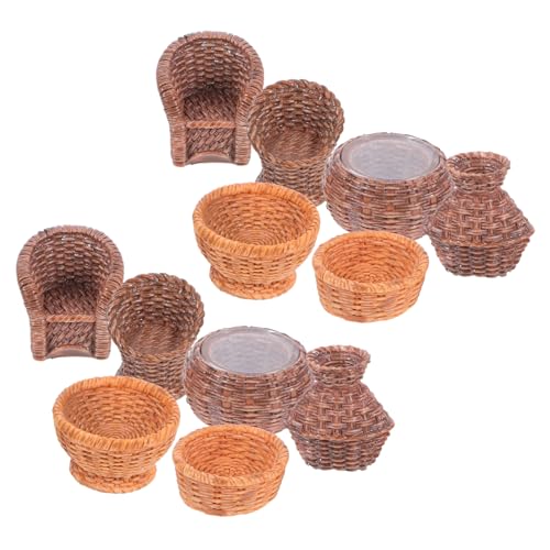 Beaupretty 12 Stück Teiliges Miniatur Bambusgeflecht aus Resin Realistische Miniatur Körbe und Stühle Puppenhaus Dekoration Leichter Aufbewahrungskorb für Miniaturhäuser Wohnaccessoires Beaupretty 12 Stück Teiliges Miniatur Bambusgeflecht aus Resin Realistische Miniatur Körbe und Stühle Puppenhaus Dekoration Leichter Aufbewahrungskorb für Miniaturhäuser Wohnaccessoires von Beaupretty