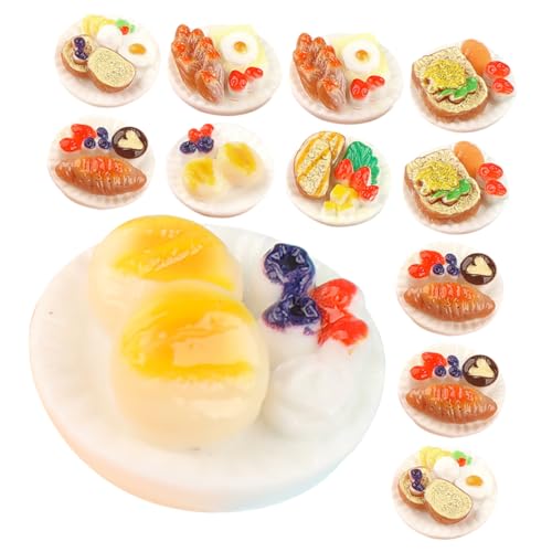 Beaupretty Miniatur Lebensmittel 12 Stücke Harz Kleiner Dessert Modelle für Puppenhaus Dekoration Rollenspiel Zubehör von Beaupretty