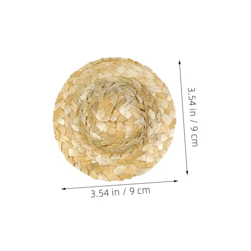 Beaupretty 12stücke Miniatur-strohhüte Handgewebt Kleine Bastelmützen Für Puppen Künstlerische Mini DIY-projekte Requisiten Für Fotografie von Beaupretty