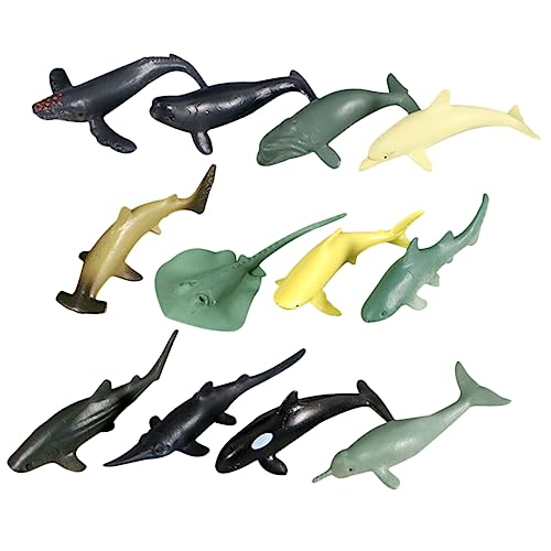 Beaupretty 12 Stück Teiliges Miniatur Meerestiere Figuren aus Realistische Tier Modelle als Dekoration und Lernspielzeug für Langlebig Vielseitig für Aquarium Deko und Kinderzimmer von Beaupretty