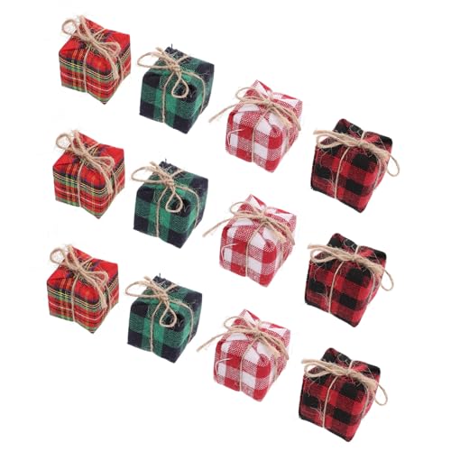 Beaupretty 12 Stück Teiliges Miniatur Weihnachtsgeschenkbox Filigrane Puppenhaus Deko Bunte Stoffanhänger in Rotweiß Rot Schwarz Rotgrün Charmante Xmas Tischdeko für Festliche Partys und Beaupretty 12 Stück Teiliges Miniatur Weihnachtsgeschenkbox Filigrane Puppenhaus Deko Bunte Stoffanhänger in Rotweiß Rot Schwarz Rotgrün Charmante Xmas Tischdeko für Festliche Partys und von Beaupretty
