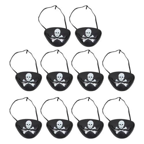 Beaupretty 12 Stück Teiliges Piratenaugenklappen aus Kunststoff für Kostümpartys Einzigartige und Bequeme Augenmasken für Halloween Karneval und Cosplay Dress Up von Beaupretty