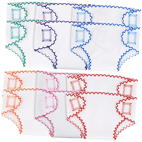 Beaupretty 12 Stück Teiliges Puppenwindeln für Puppen Bunte Unterwäsche für Babypuppen Puppenzubehör Fantasie und Praktischen Fähigkeiten von Beaupretty