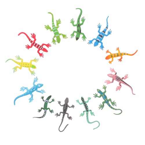 Beaupretty 12 Stück Teiliges Realistische Eidechsen Modelle aus Kunststoff Farbenfrohe Reptilien Figuren als Lernspielzeug und Dekoration Vielseitig für Drinnen und Draußen Fördert von Beaupretty