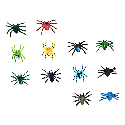 Beaupretty 12 Stück Teiliges Realistische Spinnen Spielzeuge Halloween Deko mit Täuschend Echten Simulationen als Grusel Deko und Streichspielzeug für Party und Zuhause von Beaupretty