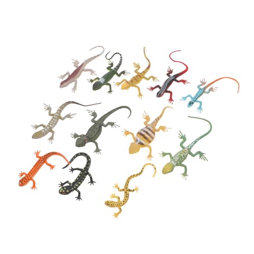 Beaupretty 12 Stück Teiliges Realistischer Plastik Eidechsen Modelle Farbige Simulation Reptilien für Lernspielzeug Dekoration und Streichartikel Geeignet von Beaupretty