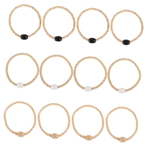 Beaupretty 12 Stück Teiliges Ringwurfspiel aus Seil mit Bunten Perlen Leichtes Outdoor für Erwachsene Vielseitig Rasen und Sand Kompakt und Tragbar für Garten Strand und Picknick von Beaupretty