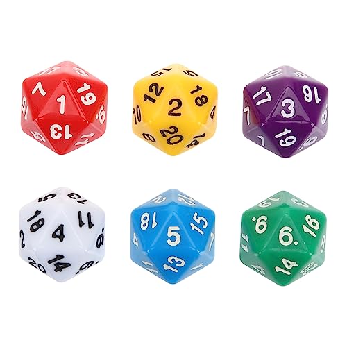 Beaupretty 12 Stück Teiliges Seitiges Polyedrisches Würfelset aus Robustem Acryl Buntes Spielwürfel für Brettspiele Rollenspiele Lernspiele und Tischspiele mit Lesbaren Zahlen von Beaupretty