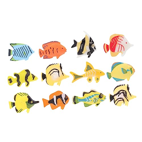 Beaupretty 12 Stücke Kinder Meerestiermodelle Simulationstiere Spielzeug für Mädchen Tropische Fische Dekoration Sensorisches Spielzeug Lernspielzeug für Kinder von Beaupretty