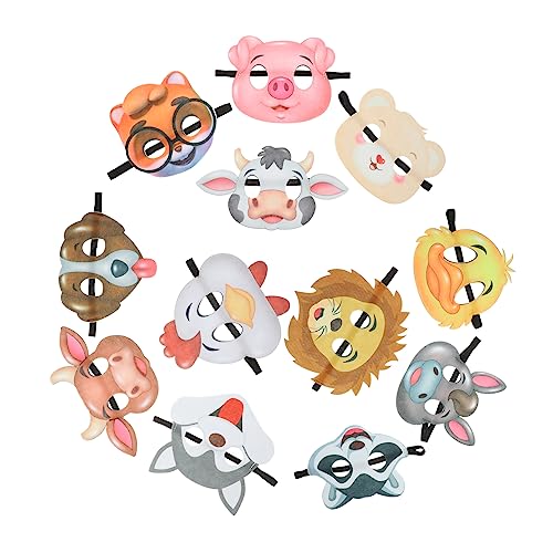 Beaupretty 12 Stück Teiliges Tiermasken für Wiederverwendbare Halloween und Geburtstagsmasken mit Elastischem Band für Tier Themenpartys und Cosplay Aktivitäten Beaupretty 12 Stück Teiliges Tiermasken für Wiederverwendbare Halloween und Geburtstagsmasken mit Elastischem Band für Tier Themenpartys und Cosplay Aktivitäten von Beaupretty