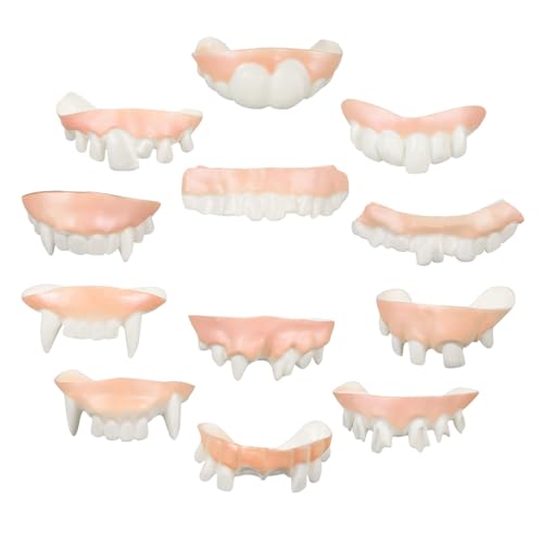 Beaupretty 12 Stück Teiliges Vampirzähne Halloween Kostüm Zubehör PVC Falsche Zähne in Verschiedenen Designs Bequem und Sicher Lustige und Realistische Vampirzähne für Cosplay und Partyspaß Beaupretty 12 Stück Teiliges Vampirzähne Halloween Kostüm Zubehör PVC Falsche Zähne in Verschiedenen Designs Bequem und Sicher Lustige und Realistische Vampirzähne für Cosplay und Partyspaß von Beaupretty