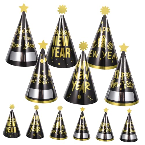 Beaupretty 12 Stück Teiliges Year Papier Kegelhüte Stabile Leichte Papphüte mit Goldfolien Design Einheitsgröße für Erwachsene Vielseitig für Silvester und Festtagsfeiern Geeignet Beaupretty 12 Stück Teiliges Year Papier Kegelhüte Stabile Leichte Papphüte mit Goldfolien Design Einheitsgröße für Erwachsene Vielseitig für Silvester und Festtagsfeiern Geeignet von Beaupretty