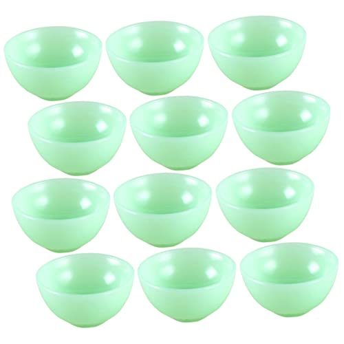 Beaupretty 12Stücke Miniatur Schalen Realistisches Modell für Puppenhaus Dekoration Mini House Bowl Grünes Design für Mini Küche und Kreative Spielmöglichkeiten von Beaupretty
