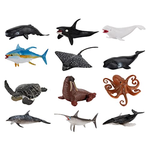 Beaupretty 12Stücke Teiliges Tier Modelle Realistische Tiere Figuren für Sandtisch Dekoration und Lehrmaterial für Partys und Bildung von Beaupretty