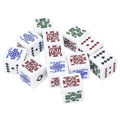 Beaupretty 12Stücke Tragbare Poker Chips Würfel Set Verschleißfeste Spielchips für Geburtstagsfeiern Spiele Weiße Acrylwürfel für Spaß und Unterhaltung von Beaupretty