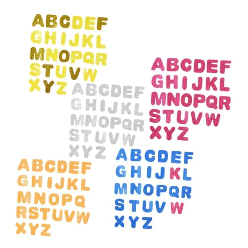 Beaupretty 130 Stück Teiliges Bunter Selbstklebender Glitter Buchstaben Gewebtem Eva Material Buchstaben Alphabet Aufkleber für DIY Bastelprojekte Kinderzimmer Dekoration Kreative von Beaupretty
