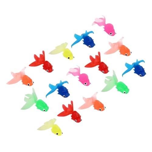 Beaupretty 15 Stück Künstliche Goldfische Aquarium Dekoration Schwimmende Simulationstiere aus Umweltfreundlichem TPR Mixed Color für Aquarien und Kinderspielzeug von Beaupretty