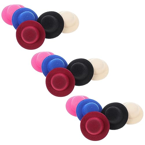 Beaupretty 15 Stück Miniatur Hüte für Puppen DIY Bastelzubehör Kreative Hutdekorationen für Puppen Mischfarben für Partybedarf und Gestaltung von Beaupretty