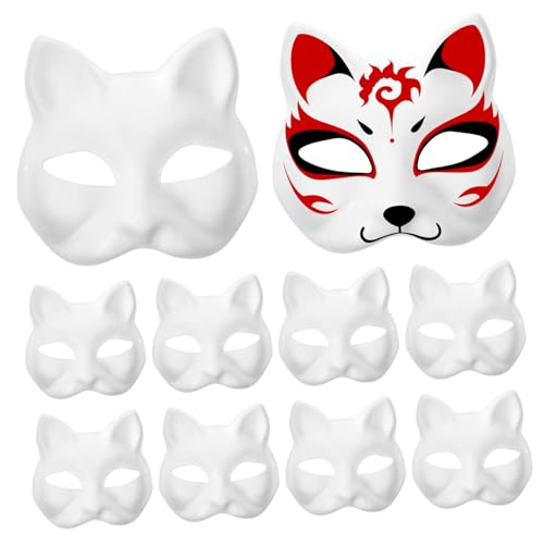 Beaupretty 15 Stück Teiliges Diy Pappmaché Masken Umweltfreundliche Leere Masken für Fasching Malen und Basteln für Kindergeburtstag Maskerade und Cosplay Zubehör von Beaupretty