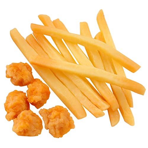 Beaupretty 15 Stück Teiliges Fast Food aus PVC Realistische Frittierte Pommes und Hähnchenstücke Geruchsneutral Langlebig Kindgerechtes Fake Food für Spielküche und Partydekoration von Beaupretty