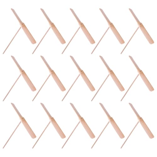 Beaupretty 15 Stück Teiliges Holz Handgedrehter Propeller Glatte Oberfläche Sicher für Kreatives Outdoor flugspielzeug für Familien und Freunde Lustiges Mehrspieler von Beaupretty