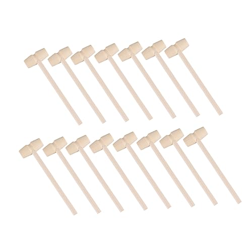 Beaupretty 15 Stück Teiliges Kleiner Holzhammer Handliches Pädagogisches Hämmerchen für Jungen und Mädchen Handliches Lernspielzeug zur Feinmotorik und Griffentwicklung von Beaupretty