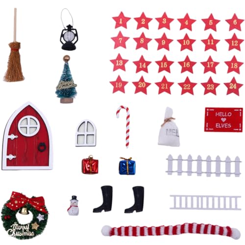 Beaupretty 15 Stück Teiliges Miniatur Weihnachtsdeko Leuchtende Miniatur-türmodelle Weihnachtliche Mikro-landschaftsaccessoires für Basteln und Tischdekoration Kreative Weihnachtsfiguren von Beaupretty