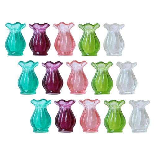 Beaupretty 15 Stück Teiliges Miniatur-blumentopf- Realistische Mini-vasen für Puppenhaus-Dekoration Vielseitige Kleine Pflanzgefäße für Basteln Tischdeko Moderne und Vintage Stil Integration von Beaupretty