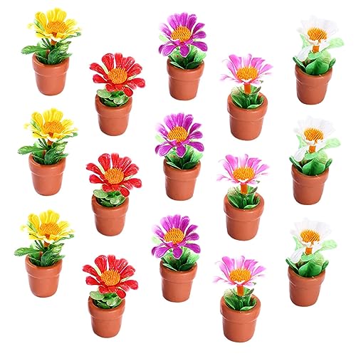 Beaupretty 15 Stück Teiliges Miniaturpflanzen Künstliche Topfpflanzen Mini Bonsai Puppenhaus Deko Mini Garten Ornament für Kleine Häuser und Miniaturlandschaften von Beaupretty