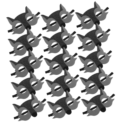 Beaupretty 15 Stück Teiliges Tiermasken Halbgesichts-wolf-masken mit Elastischem Band Realistisch Graues Wolfsmotiv für Rollenspiele Halloween Kindergarten Dschungelpartys Beaupretty 15 Stück Teiliges Tiermasken Halbgesichts-wolf-masken mit Elastischem Band Realistisch Graues Wolfsmotiv für Rollenspiele Halloween Kindergarten Dschungelpartys von Beaupretty