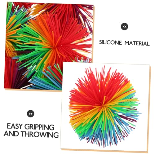 Beaupretty 15 Stück Teiliges Weiche Bunte Silikon Fluffy Bälle Sensorische Spielbälle für Haustiere Leicht Kompakt für Indoor und Outdoor Spaß Fördert Koordination und Wahrnehmung von Beaupretty