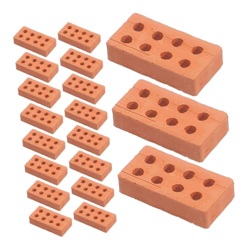 Beaupretty 150 Stück Teiliges Mini Ziegelstein Set für DIY Sandtisch Modell Bausatz Kleine Bausteine für Puppenhaus Landschaftsbau Sichere und Einfach Montierbare Miniatur Backsteine zum von Beaupretty