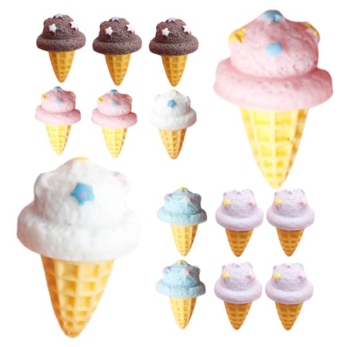 Beaupretty 16 Stück Künstliche Eiscreme Waffeln Teiliges Realistische Fake Eiscreme Spielzeuge für Partygeschenke Dekoration und Fotorequisiten Lebensmittelechtes Material Vielseitig von Beaupretty