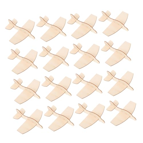 Beaupretty 16 Stück Teiliges Flugzeug Modell Robustes Holzpuzzle DIY zur Hand Auge Koordination Lehrreiches Bastelmaterial für Jungen und Mädchen Langlebiges Montagespielzeug von Beaupretty