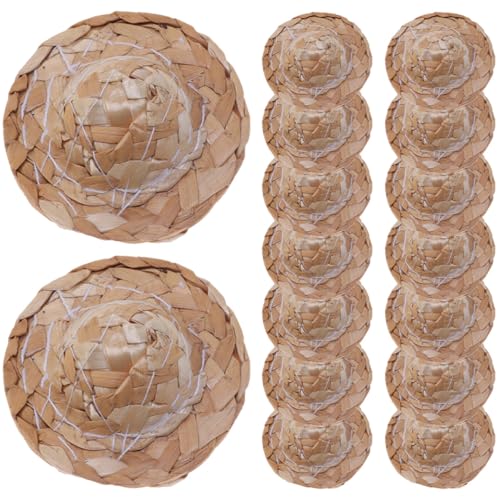 Beaupretty 16 Stück Teiliges Handgewebter Strohhüte Dekorative Kleine Hüte als Puppen Haustierzubehör Geruchloses Naturstroh DIY Bastelset für Kindergeburtstag und Karneval Beaupretty 16 Stück Teiliges Handgewebter Strohhüte Dekorative Kleine Hüte als Puppen Haustierzubehör Geruchloses Naturstroh DIY Bastelset für Kindergeburtstag und Karneval von Beaupretty