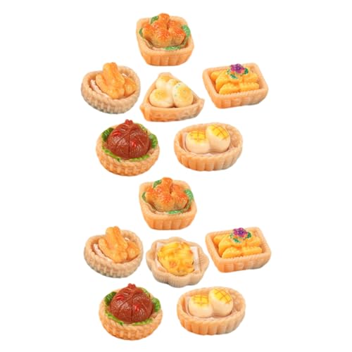 Beaupretty 16 Stück Teiliges Miniatur Essen aus Resin Detailreiche Lebensmittel Dekoration für Puppenhaus Küche Lebensechte Miniatur Lebensmittelmodelle zum Basteln von Beaupretty