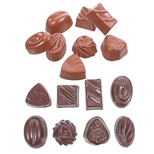 Beaupretty 16 Stück Teiliges Schokoladenmodell aus Flexiblem Realistische Deko und Spielküchen Zubehör für Vielseitig als Display Requisiten für Zuhause Hochzeit und Geschäft Geeignet von Beaupretty