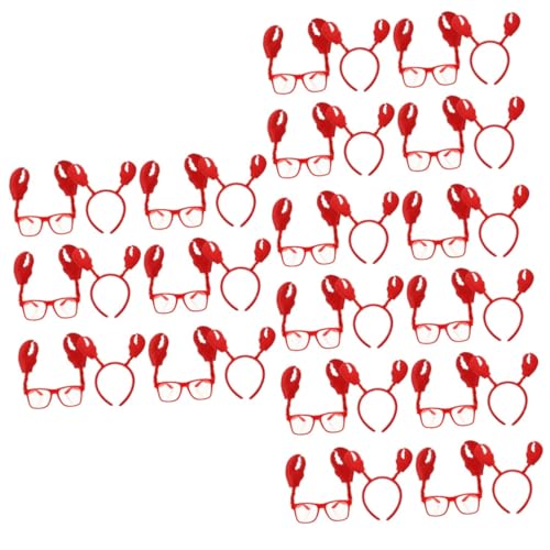 Beaupretty 18 Sätze Krabbenaugenlinsenrefer Halloween -Kostüm Sonnenbrille Palmenfreunde Stirnband Haarbänder Krabben-Party-Ornamente Partyzubehör für Krabben Plastik rot Beaupretty 18 Sätze Krabbenaugenlinsenrefer Halloween -Kostüm Sonnenbrille Palmenfreunde Stirnband Haarbänder Krabben-Party-Ornamente Partyzubehör für Krabben Plastik rot von Beaupretty