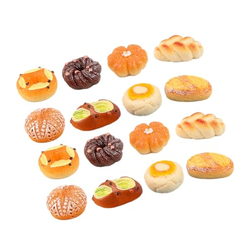 Beaupretty 18 Stücke Miniatur Brot Modell aus Harz Realistisches Simulationsbrot Spielzeug für Puppenhaus und Dekoration von Beaupretty