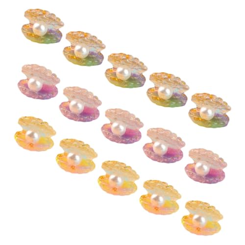 Beaupretty 18 Stück Teiliges Leuchtendes Muschel perlen Bunte Miniatur dekofiguren aus Harz Feine Details Vielseitig für Garten Auto Puppenhaus Aquarium Micro Landschaften DIY Bastelzubehör von Beaupretty