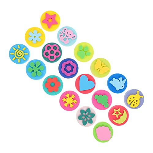 Beaupretty 18 Stück Teiliges Malstempel Doppelseitige Eva Stempel mit Niedlichen Cartoon Motiven Wiederverwendbar für Kindergarten Basteln Scrapbooking und Kreative Malaktivitäten von Beaupretty