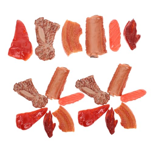 Beaupretty 18 Stück Teiliges Realistisches Fake Meat Modellset aus Stabilem Kunststoff Simulation Künstliches Fleisch als Deko und Fotorequisite Leicht Kompakt für Restaurant Heim und DIY von Beaupretty