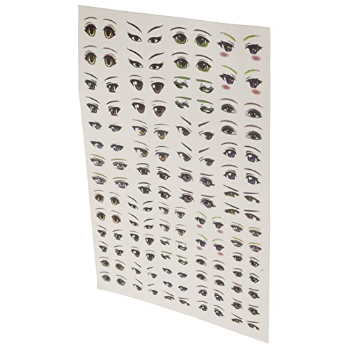 Beaupretty 1Blatt Cartoon Augenaufkleber für DIY Bastelprojekte mit Verschiedenen Designs Wasserfeste Aufkleber für Tonfiguren und Puppen Langlebiges Papiermaterial für Kreative von Beaupretty