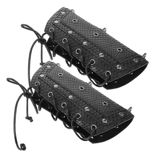 Beaupretty 1Paar Punk Armstulpen für Herren Lange Schlangenleder Muster Ärmel für Halloween Cosplay Anziehpartys Handgefertigte Hochwertige Verarbeitung für Einen Auffälligen Look von Beaupretty