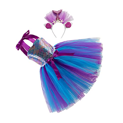 Beaupretty 1Satz Mädchenkleid Für Partys Kreatives Cosplay Kostüm Mit Haarband Bezauberndes Design Leicht Atmungsaktiv Für Auftritte Feiern Jahre Kleine von Beaupretty