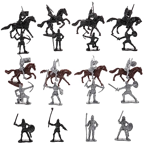 Beaupretty 1Satz Miniatur Soldaten Figuren Set Teiliges Mittelalter mit Rittern und für Sandtisch Szenen und Rollenspiele als für Dekoration von Beaupretty